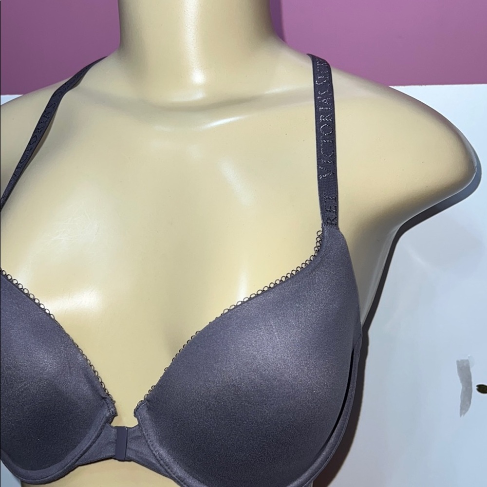 Victoria secret Gray Racerback T-Shirt Bra‎ with Molded Cups zs 34D
